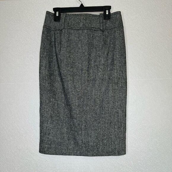 Bebe Wool Silk Blend Front Slit Pencil Skirt 2 - Picture 2 of 5